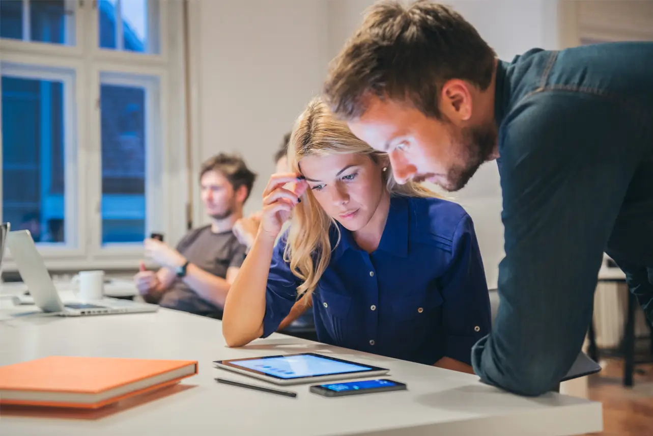 Girl and Boy Studying Image